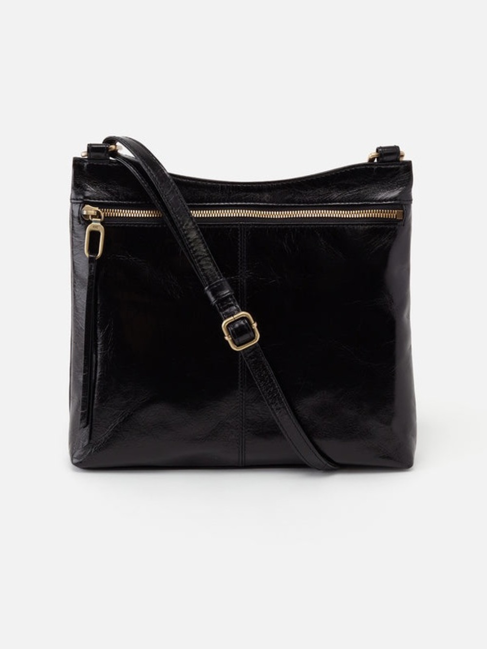 HOBO Cambel Black Leather Crossbody Bag Zip Top Slouchy Shoulder Purse - Picture 4 of 14